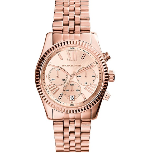 Michael Kors Accessories - MICHAEL KORS MK5569 Lexington Rose Gold Tone Chronograph Watch